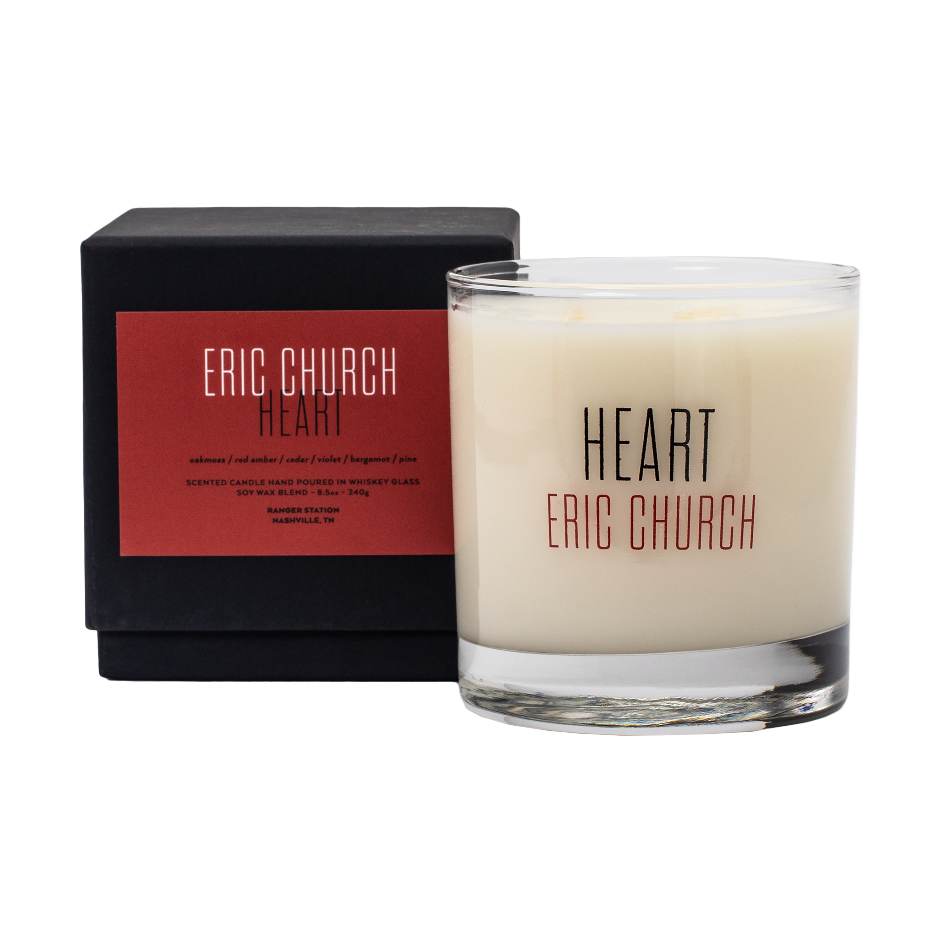 Heart - Whiskey Glass Scented Candle