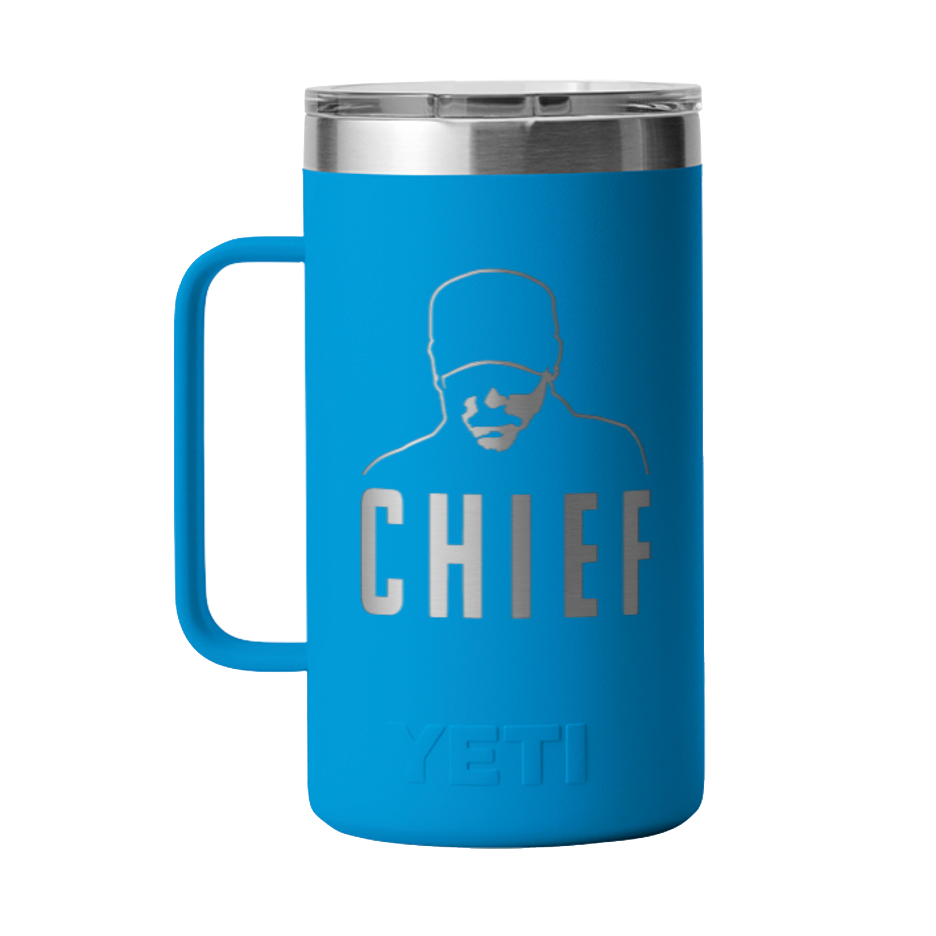The Chief YETI 24oz Mug - Big Wave Blue