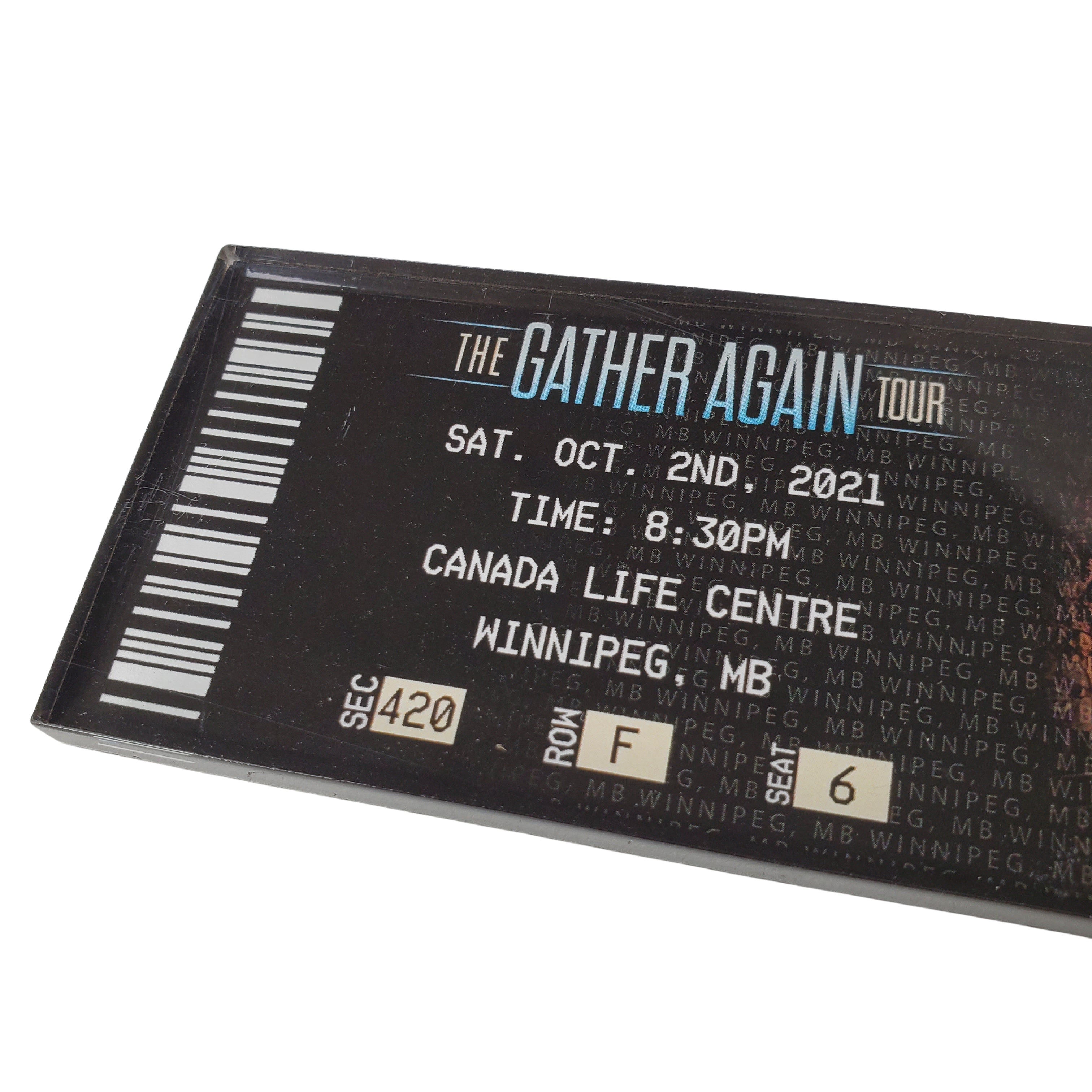 Gather Again Tour Ticket Magnet - Winnipeg, MB