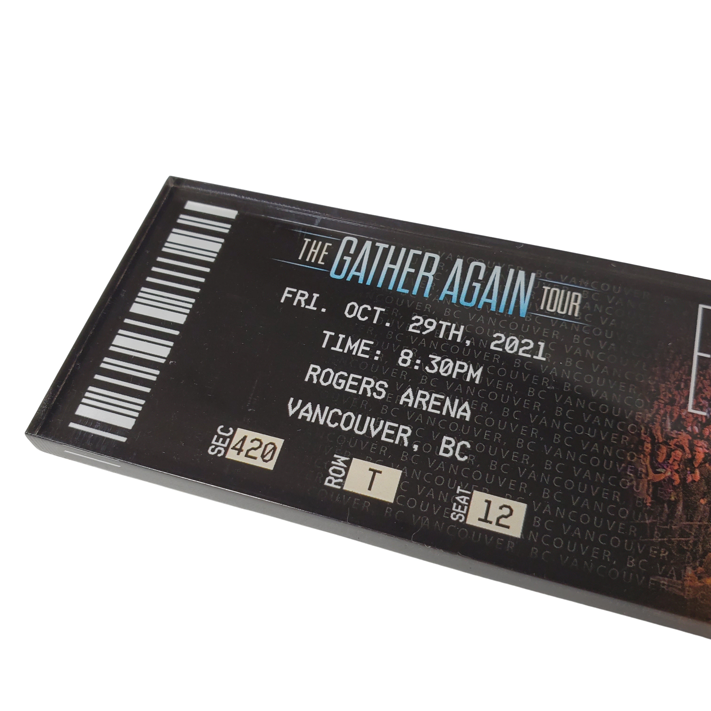 Gather Again Tour Ticket Magnet - Vancouver, BC