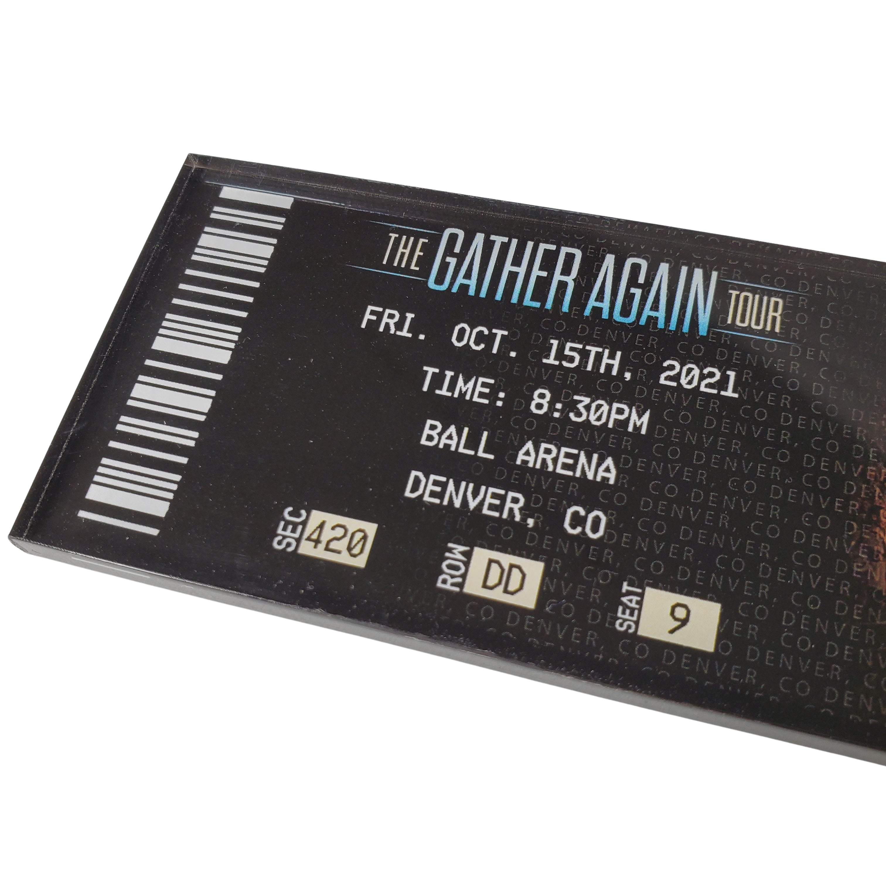 Gather Again Tour Ticket Magnet - Denver, CO