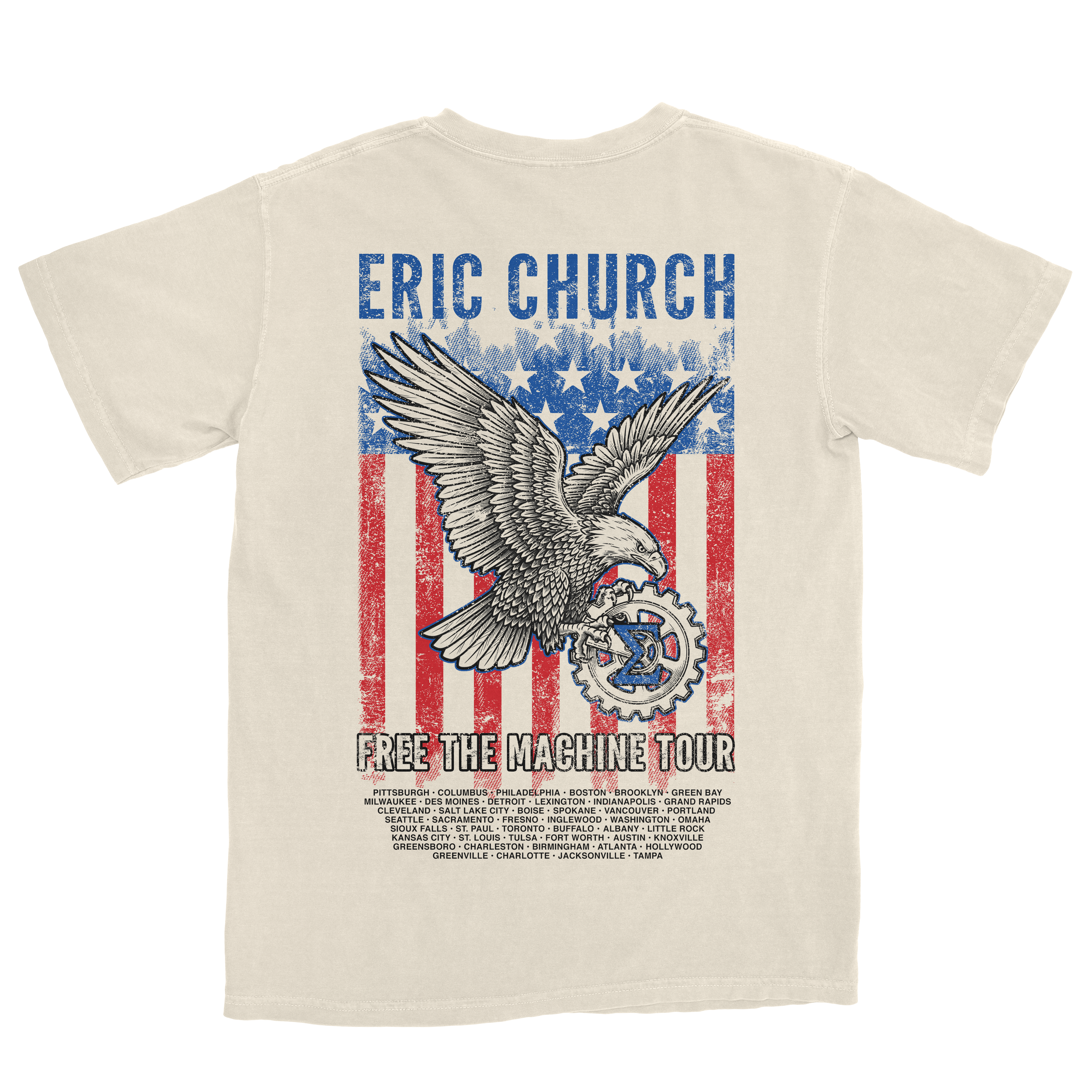 Free The Machine Tour - Natural Eagle T-Shirt