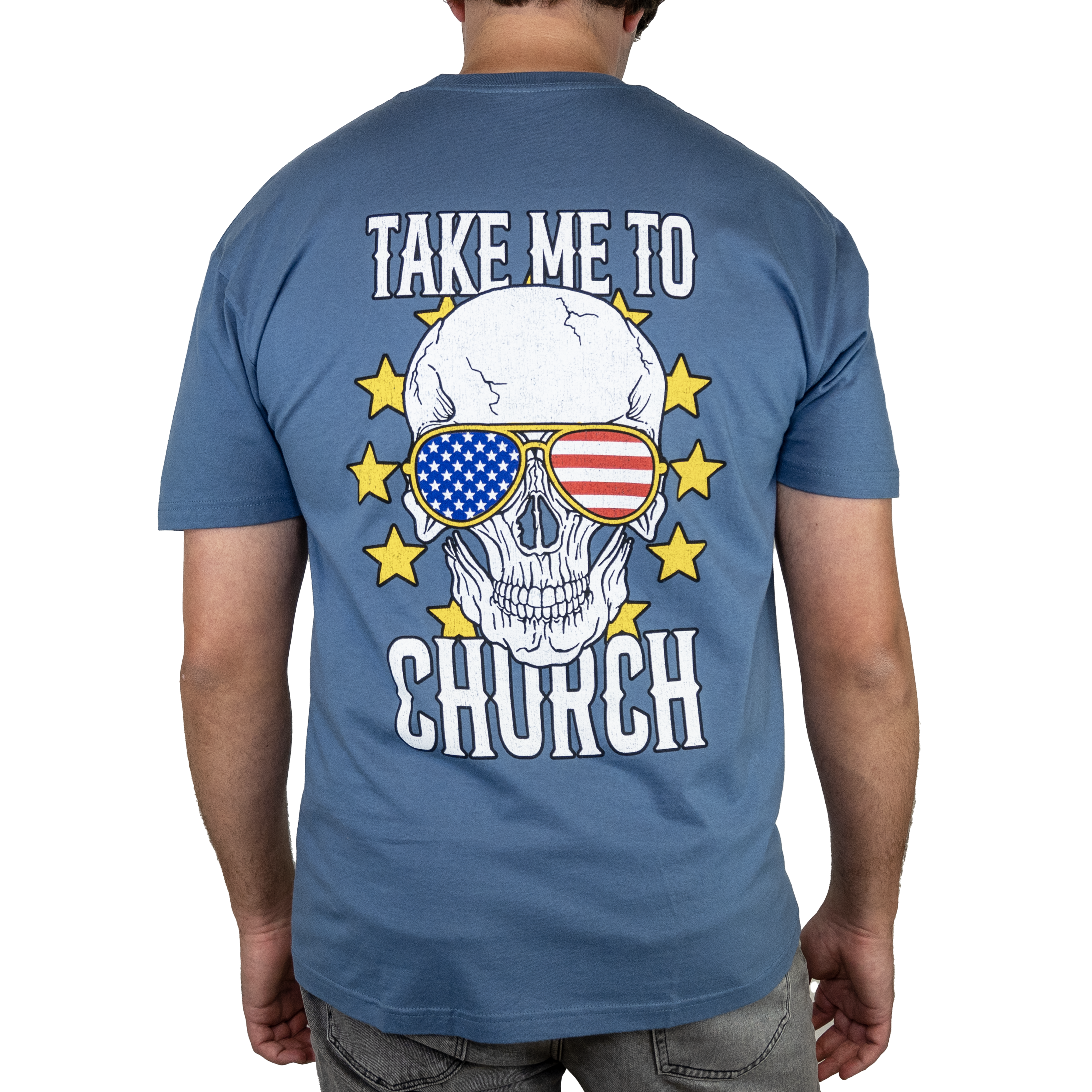 Take Me To Church T-Shirt - Blue
