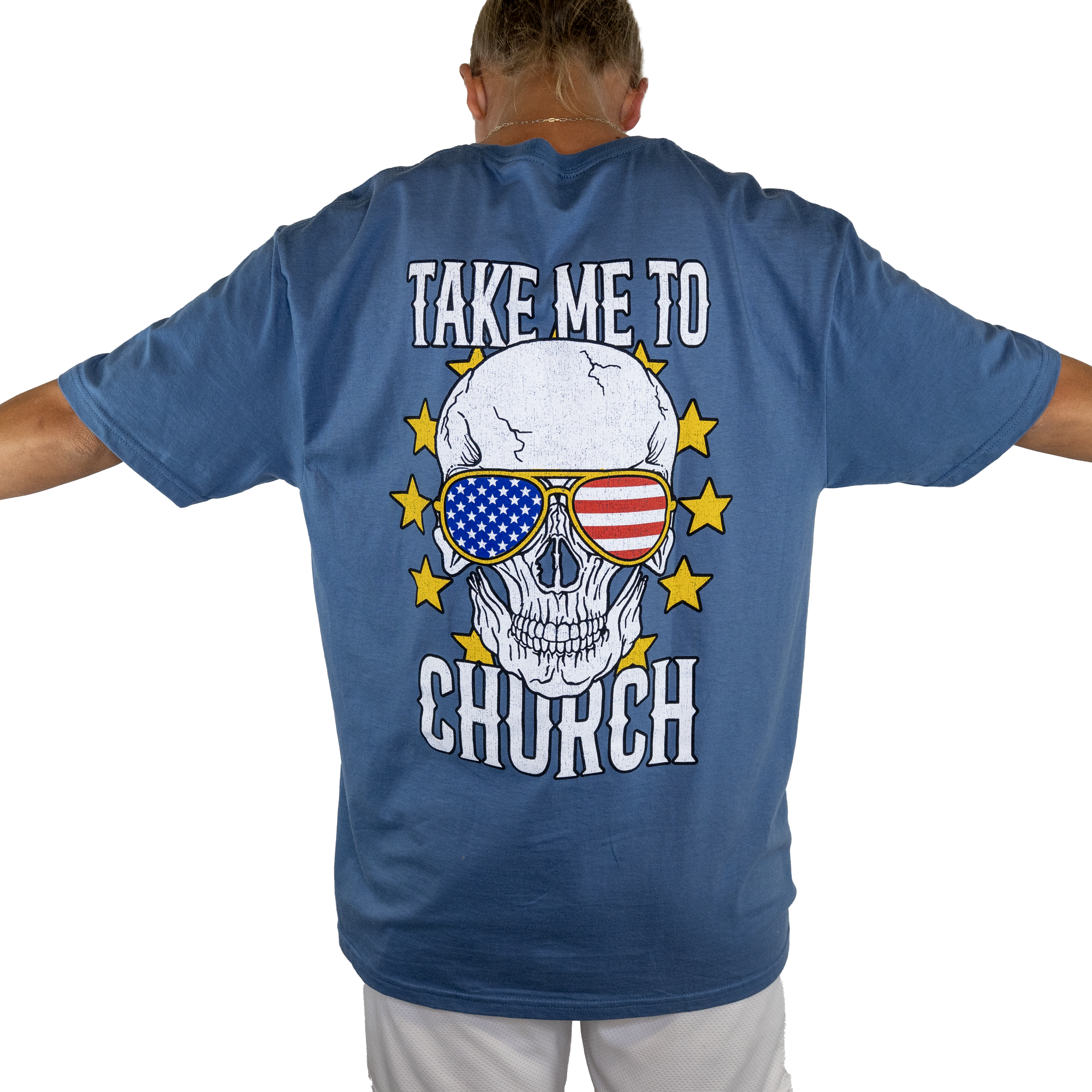 Take Me To Church T-Shirt - Blue