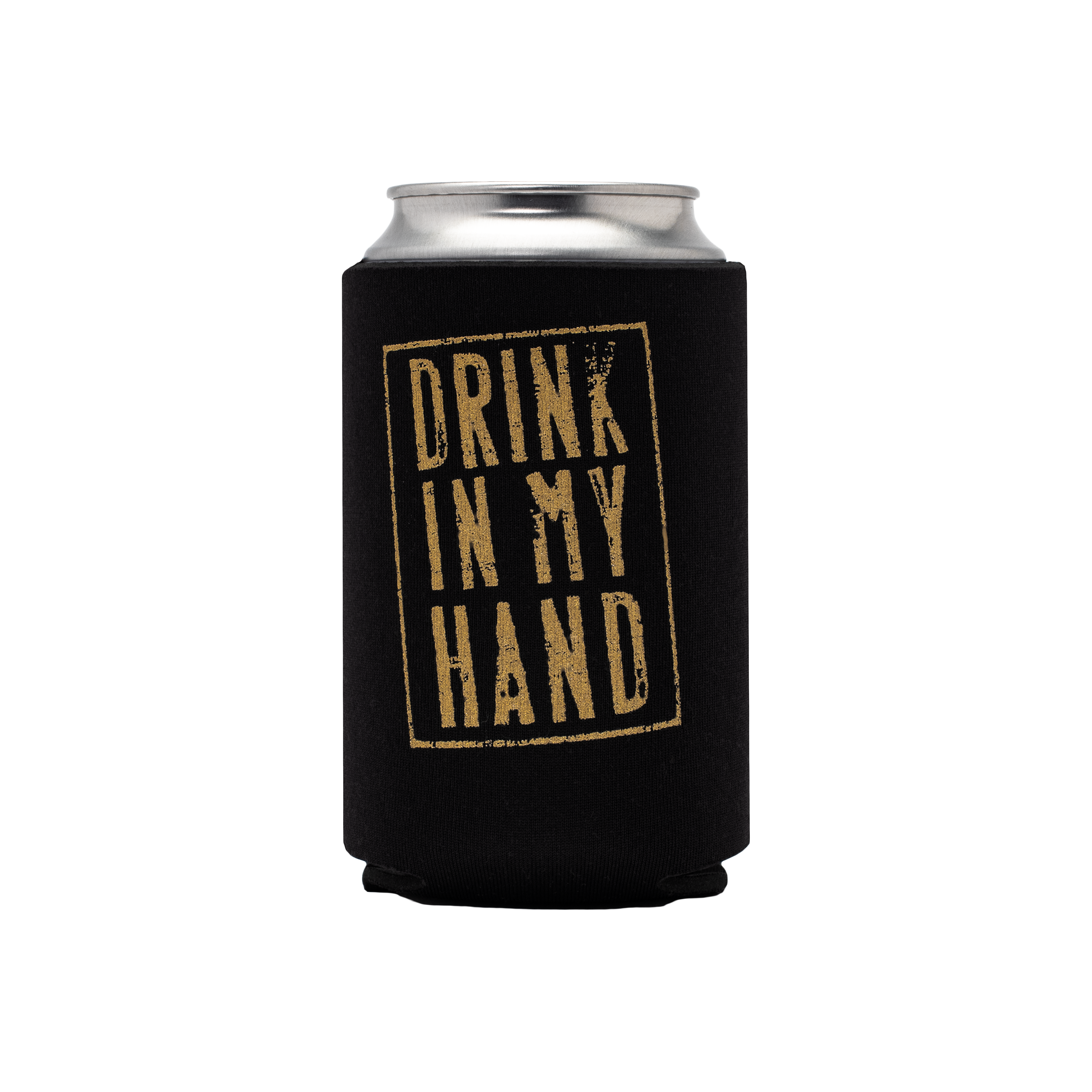 Drink In My Hand Can Cooler - Black & Gold – Chief Merchandise