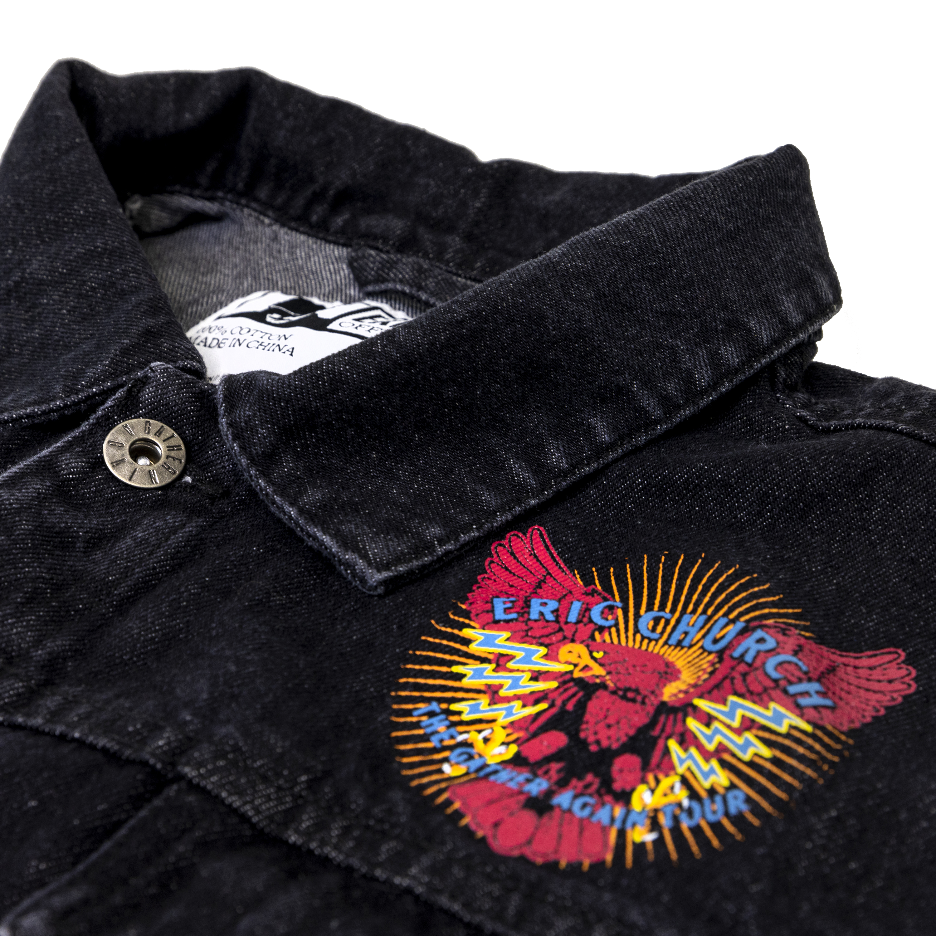 Red off white jean 2025 jacket