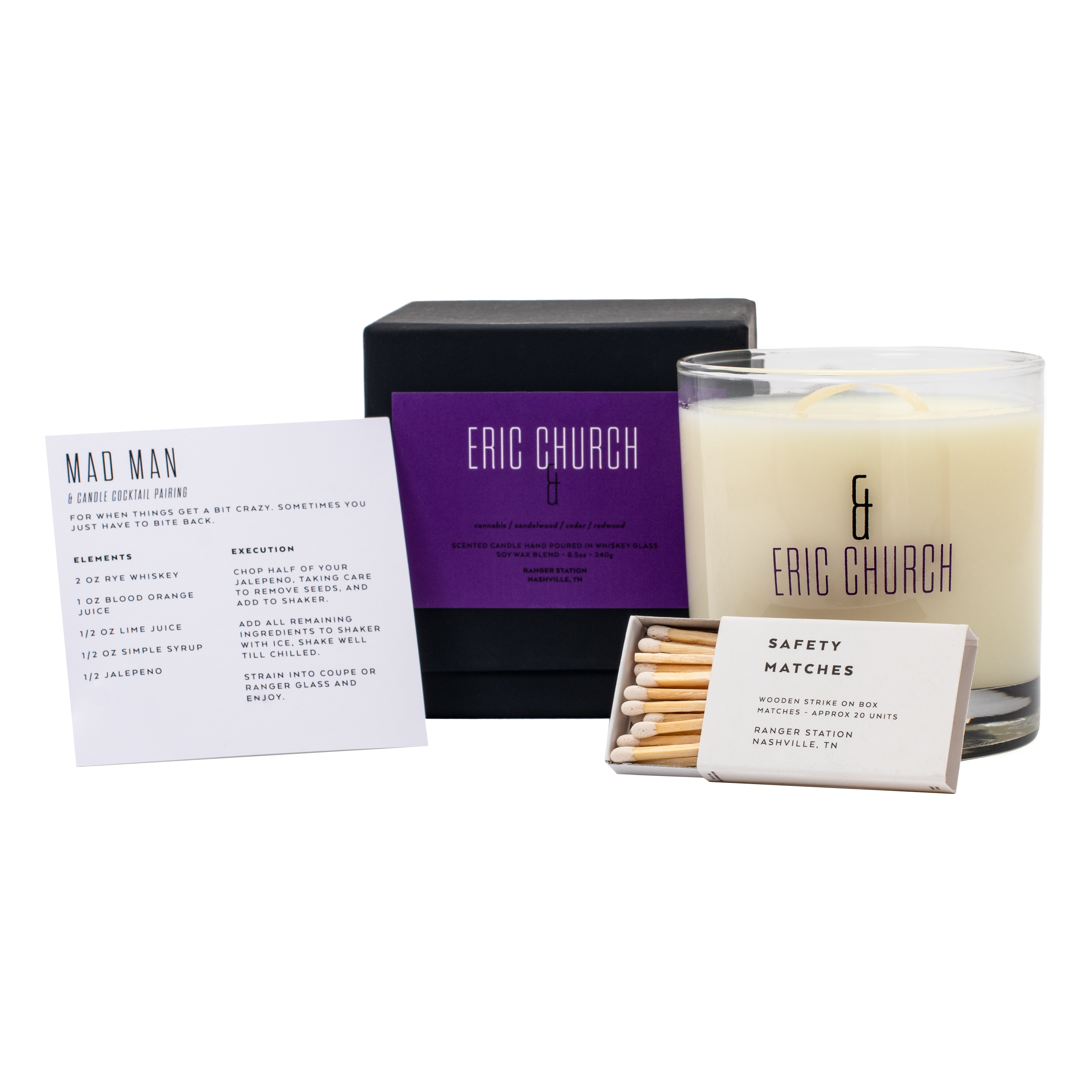& - Whiskey Glass Scented Candle